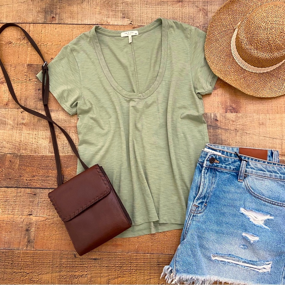 Rag & Bone 100% Pima Cotton Scoop Neck Tee